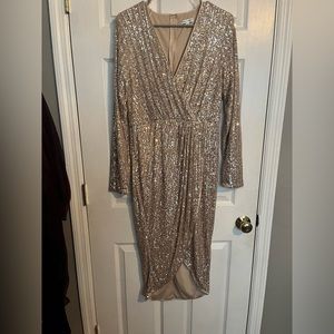 Baltic Born Gold Sequin Dress